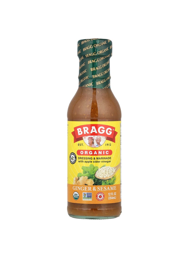 Organic Dressing & Marinade with Apple Cider Vinegar, Ginger & Sesame, 12 fl oz (354 ml)
